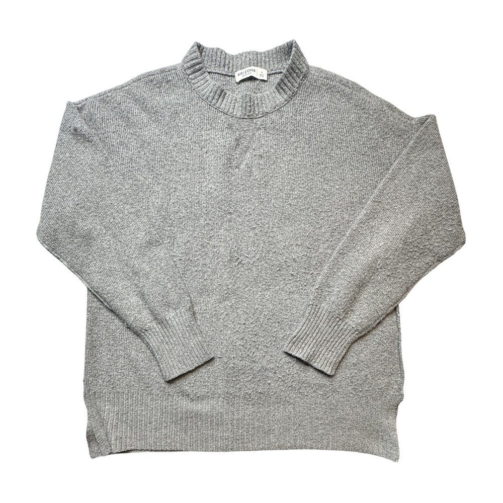 Arizona Jean Co Sweater Mens‎ Large Gray Knit Crewneck Pullover Casual